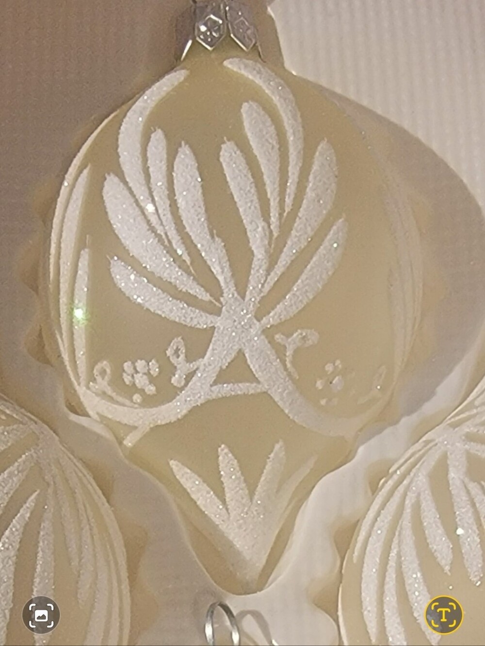15 1980's Kurt Adler Kringle Glass White Frosted Mouth Blown Glass Ornaments